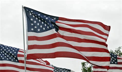 American Flags Waving